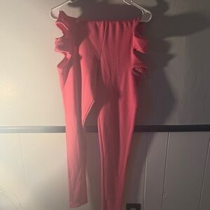 PrettyLittleThing Pink Ribbed Crop Top